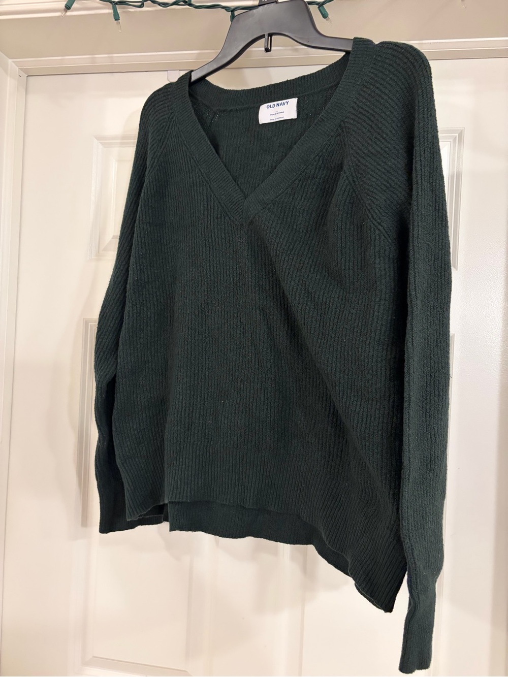 Old Navy Women's Forest Green V-Neck Sweater